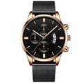 Men's stainless steel analogue watch with a mesh band, shown in a two-tone colour option.