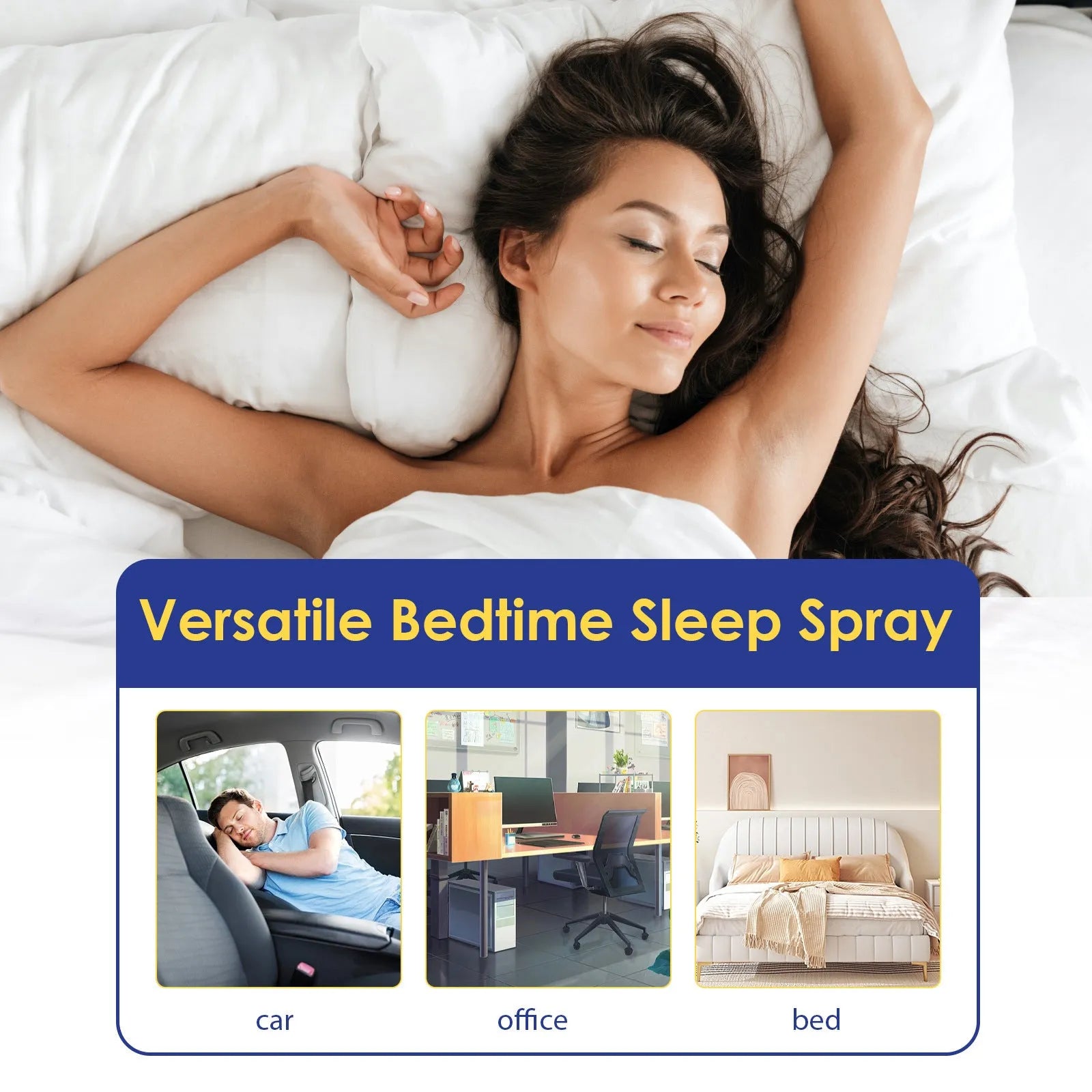 60ml sleep care aromatherapy spray bottle with pump dispenser for body stress relief