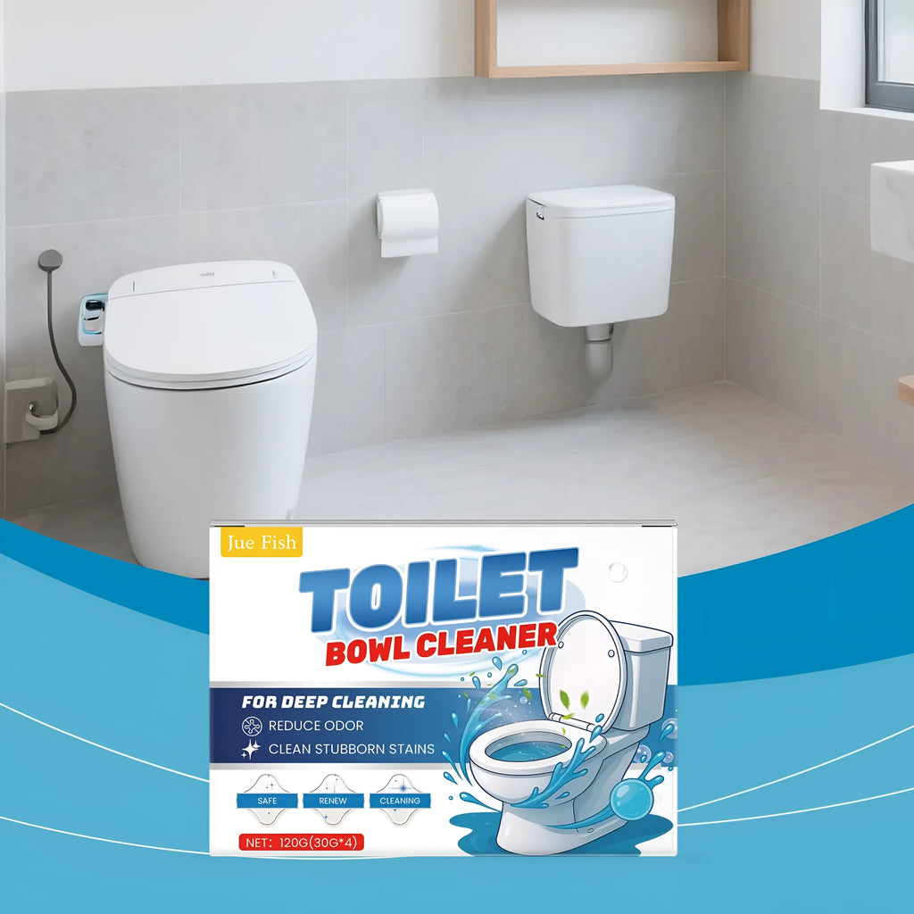 Toilet cleaning powder pack with four individual 30g sachets totalling 120g