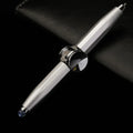Metal ballpoint pen with a spinning gyro on top, shown in 10.5cm length, with selectable ink colour options.