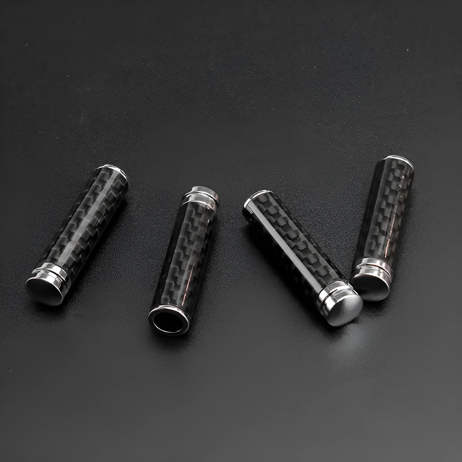 Black carbon fiber and metal universal door lift decorative cover body for car door handle replacement