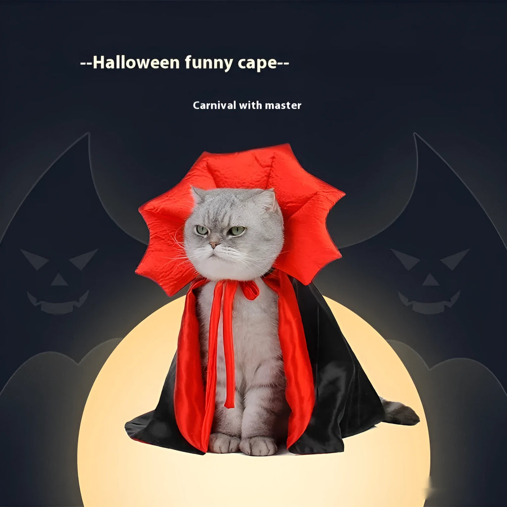 Black and red Halloween costume for cat or dog with European and American styling