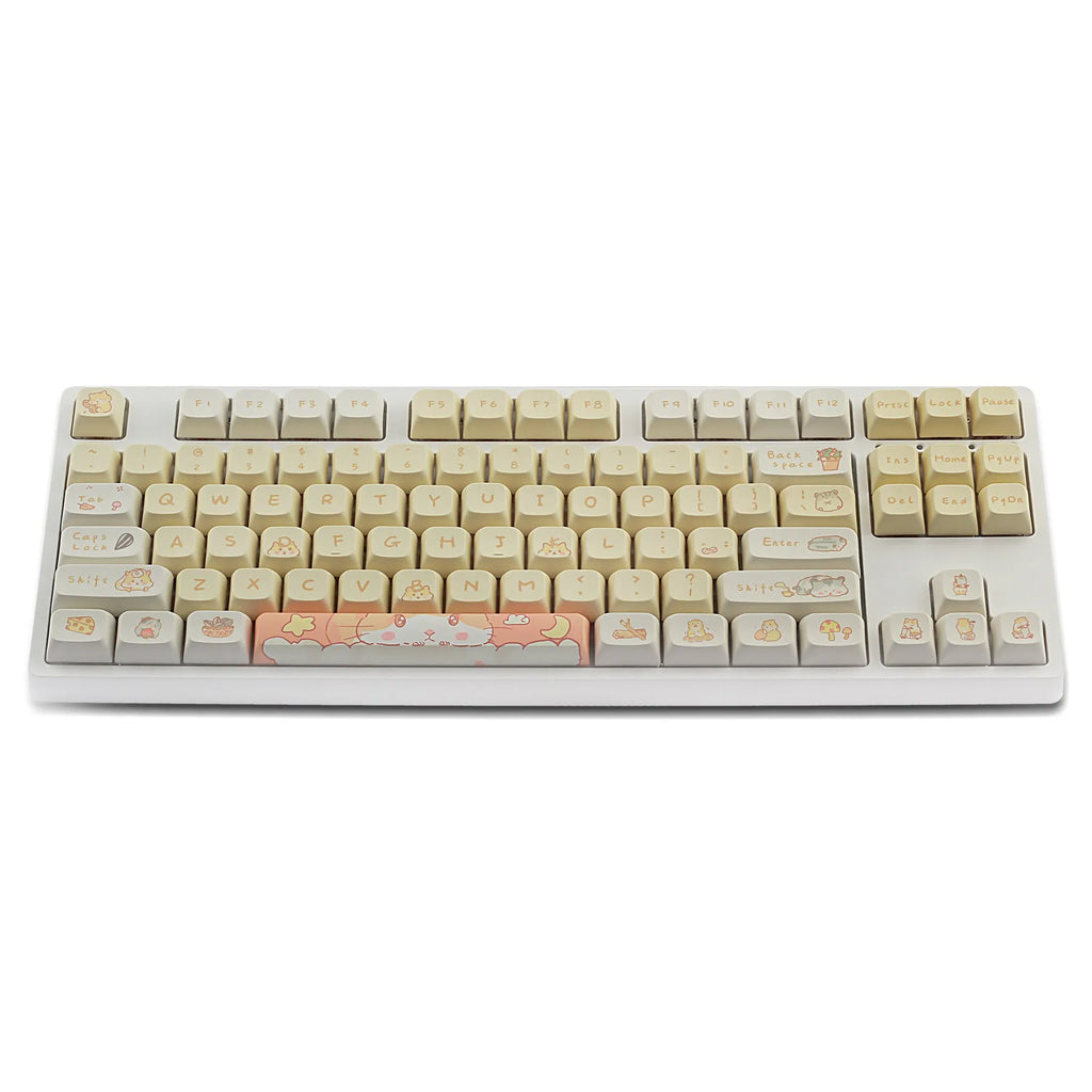 Custard Cute mechanical keyboard keycap set in XDA profile for 68 75 98 100 keyboards