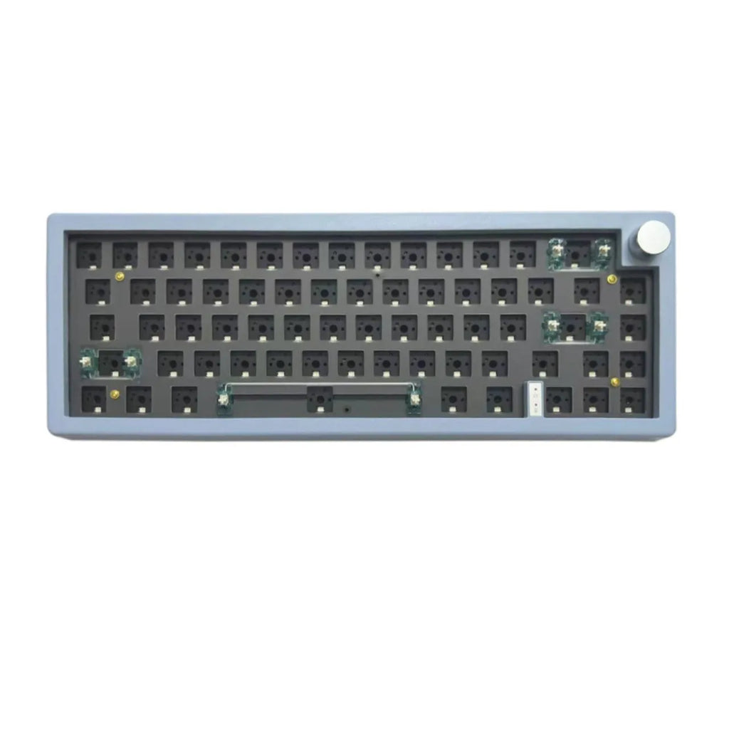 DIY mechanical keyboard kit with hot-swap PCB and RGB lighting in a choice of seven coloured ABS cases