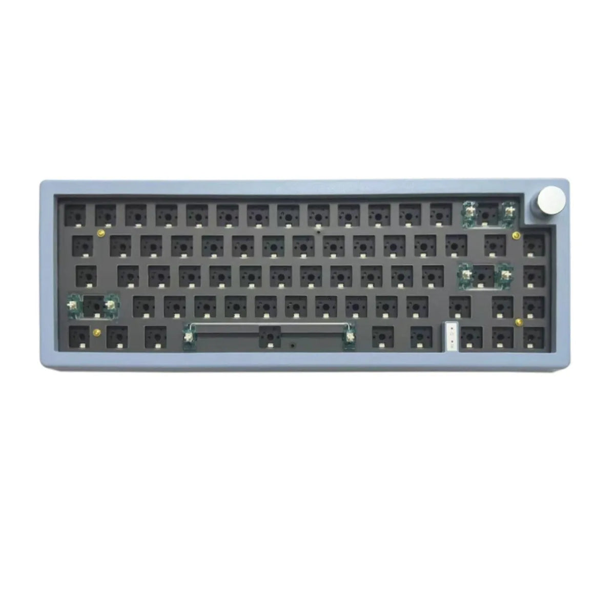 DIY mechanical keyboard kit with hot-swap PCB and RGB lighting in a choice of seven coloured ABS cases