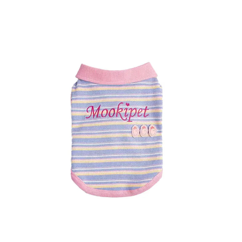 Pink purple autumn vest for small dogs showing lightweight pet clothing design