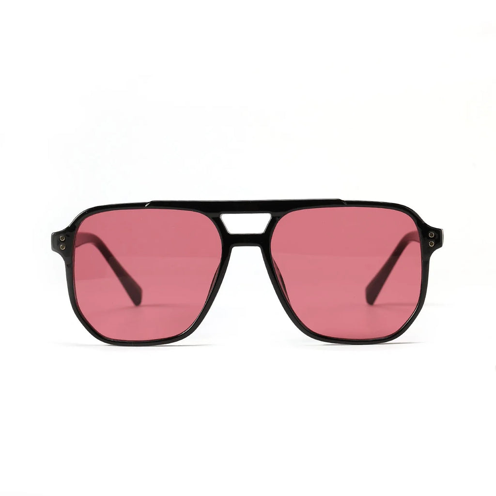 Women's square double beam sunglasses with UV400 protection in six colour options