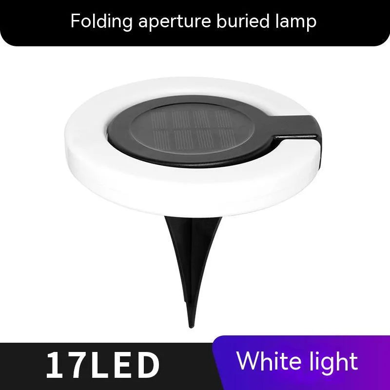 Solar underground light with linear design showing dual floor and wall mounting options