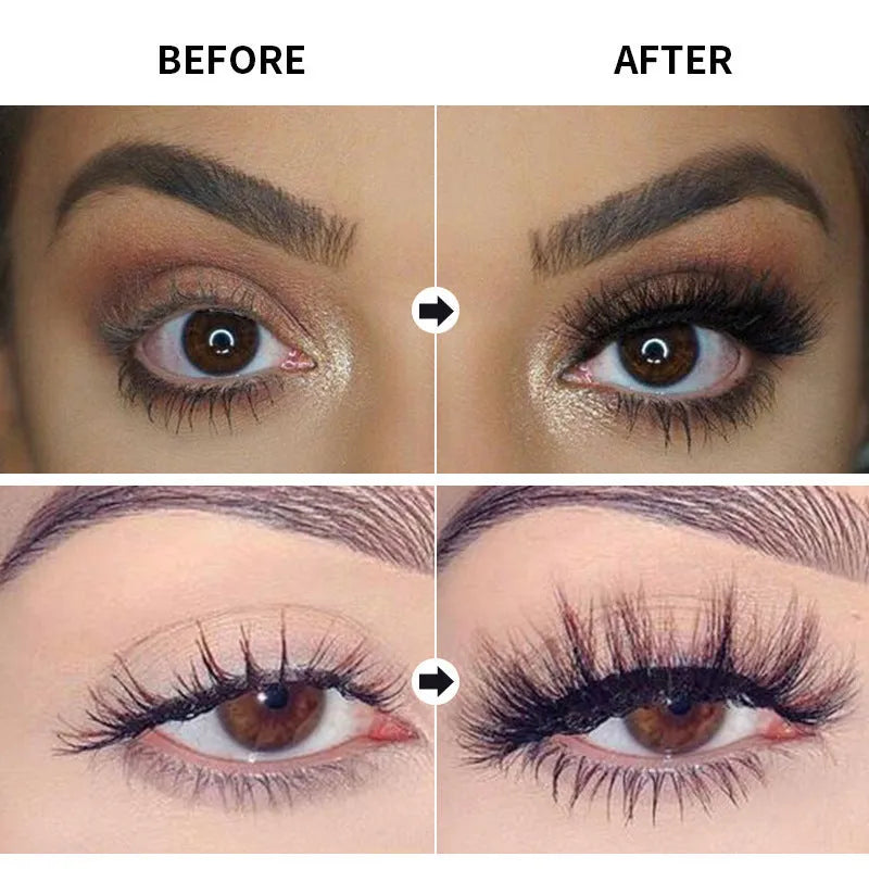 Black waterproof sweat-proof mascara in standard size with colour box packaging