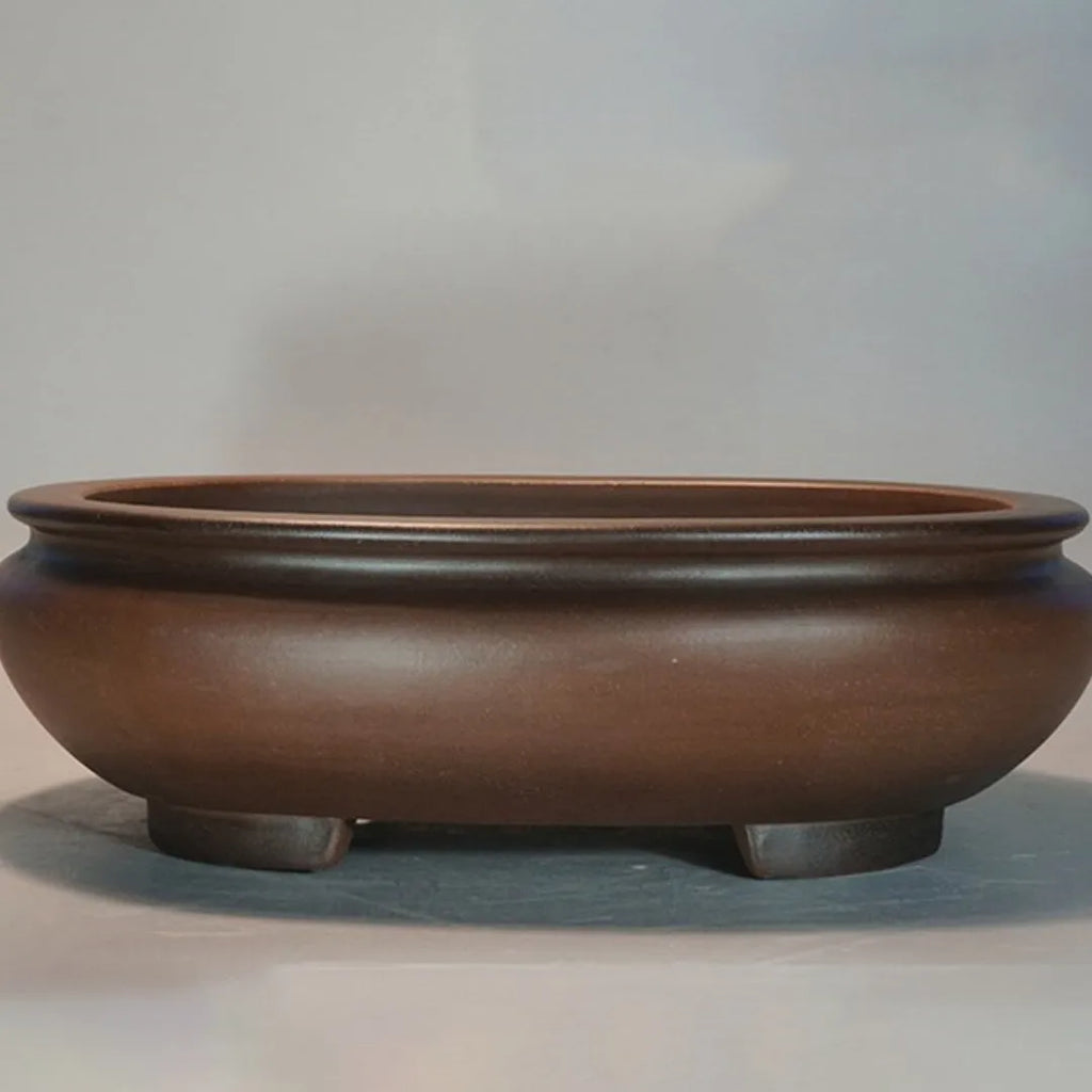 Purple clay handmade classical style desktop flowerpot measuring 58x47x18cm