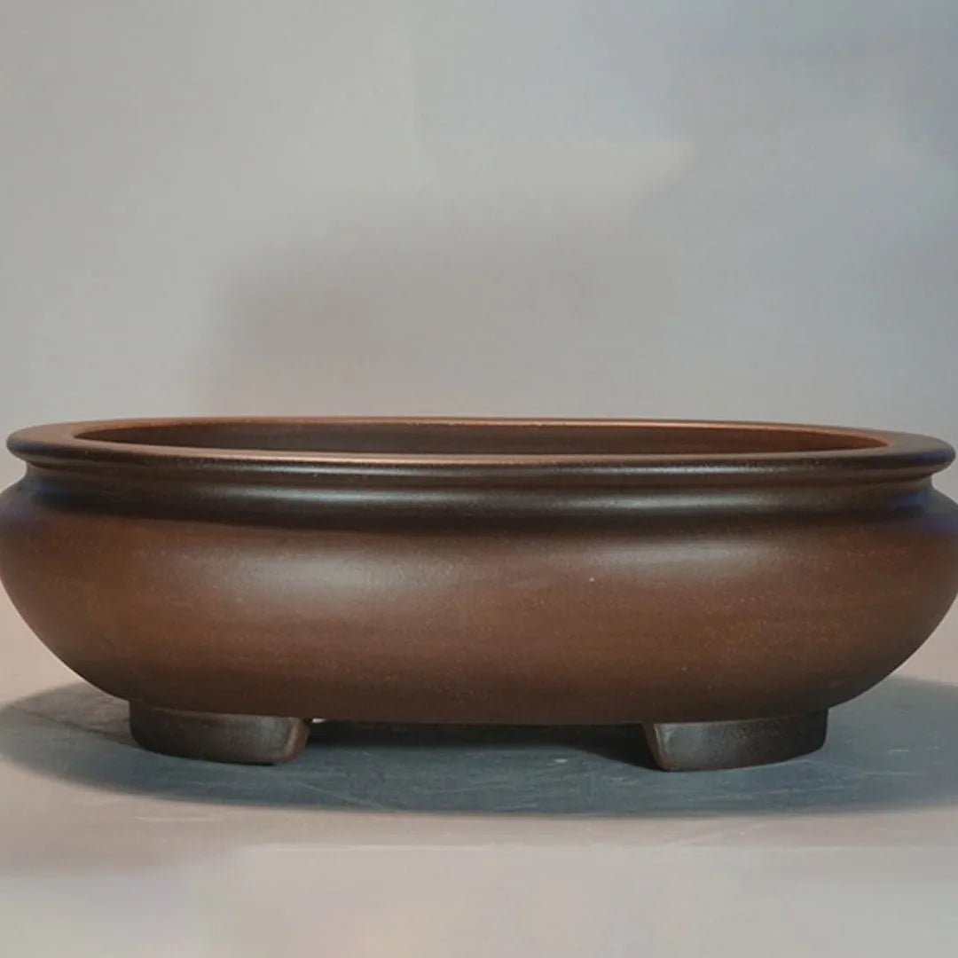 Purple clay handmade classical style desktop flowerpot measuring 58x47x18cm