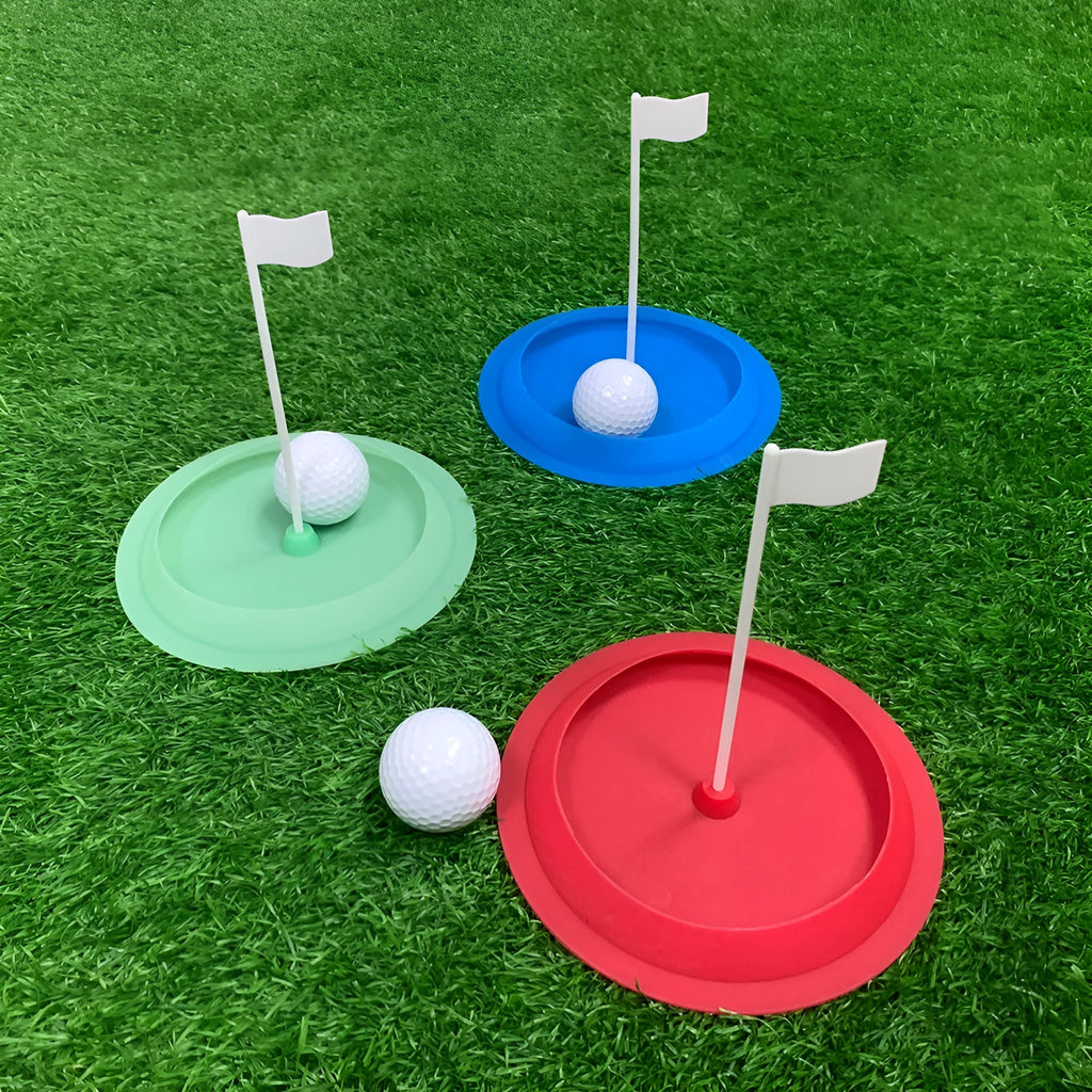 Silicone green putter plate indoor hole cup 16cm diameter for golf practice on floor