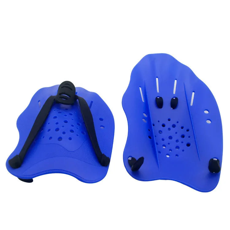 Swimming training hand paddles in multiple colours for freestyle stroke development
