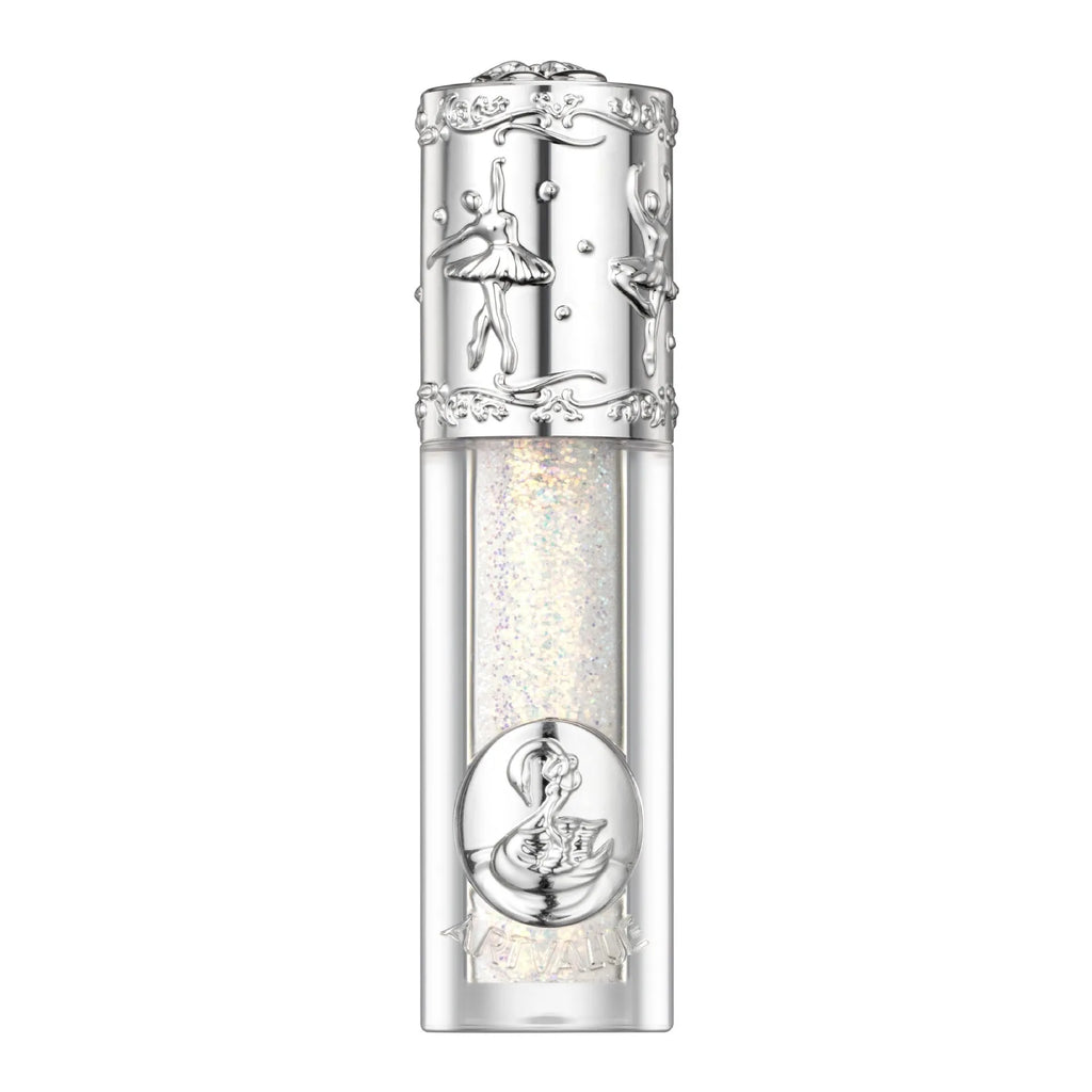 Ballet Liquid Eye Shadow showing five shimmery shades with applicator for girl and student makeup styles