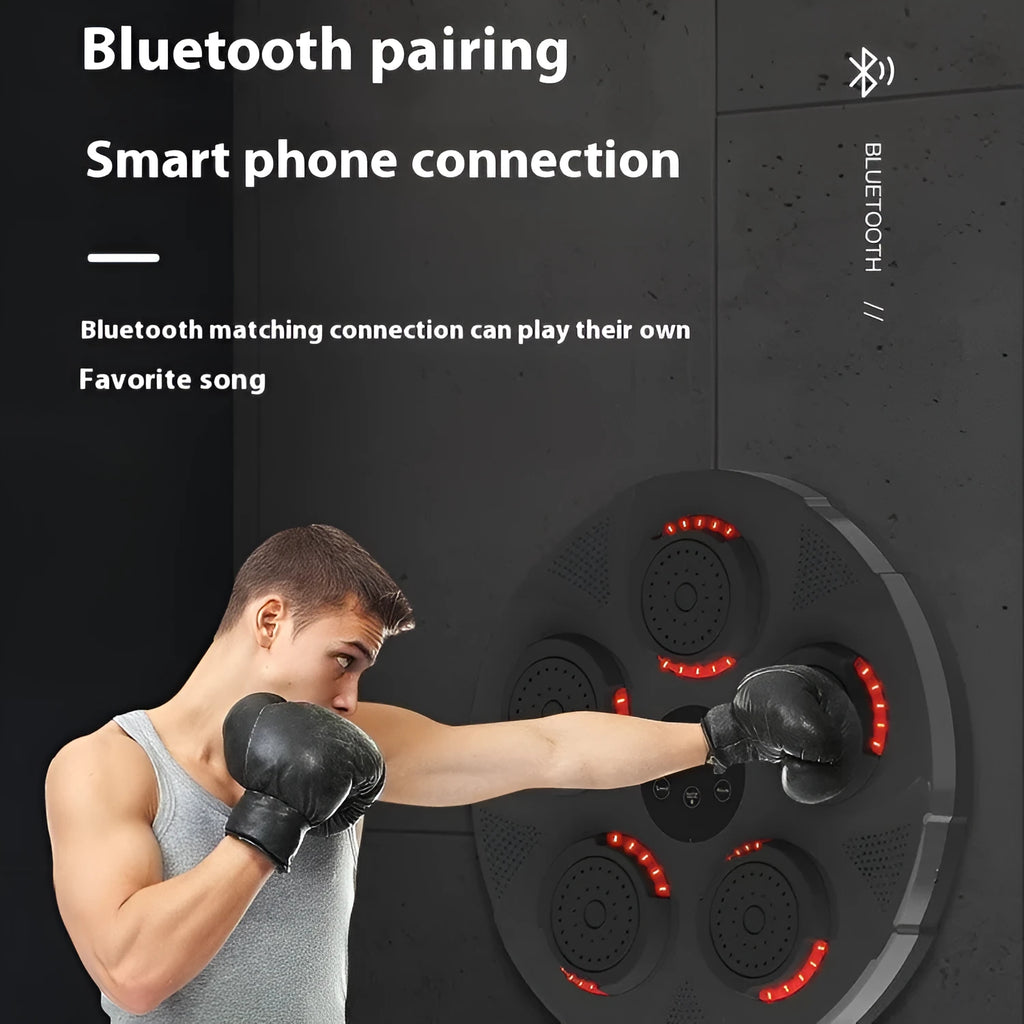 Black wall-mounted smart boxing trainer with 2500MAH battery for Sanda and fitness decompression training