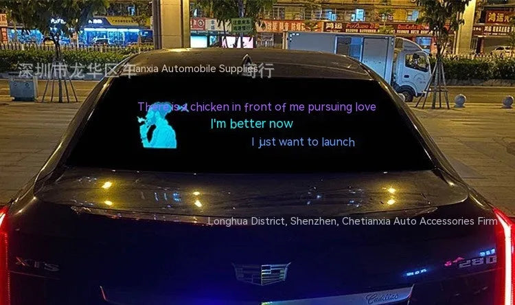 90cm by 25cm car voice control rhythm lamp with electroluminescent panel showing multiple light pattern displays