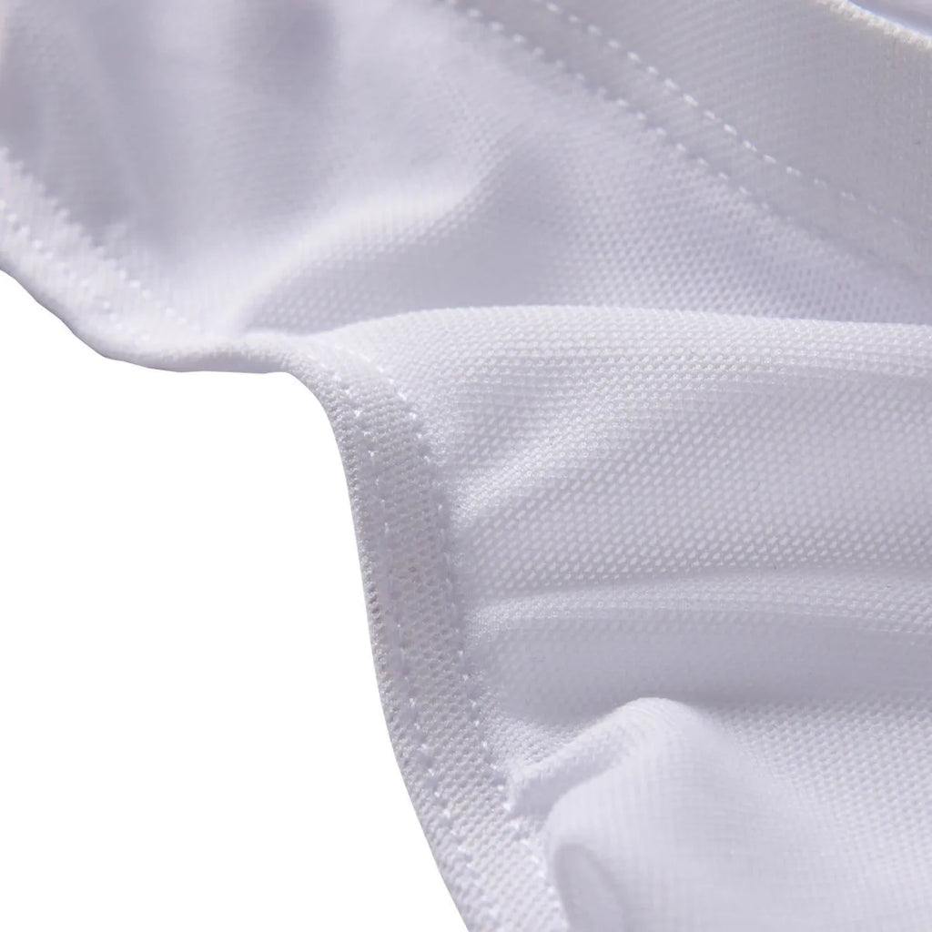 Men's black low-waist triangle briefs made from quick-drying nylon fabric