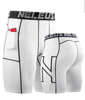 Men's black quick-dry stretch sports shorts made from milk silk polyester fabric for running and fitness.