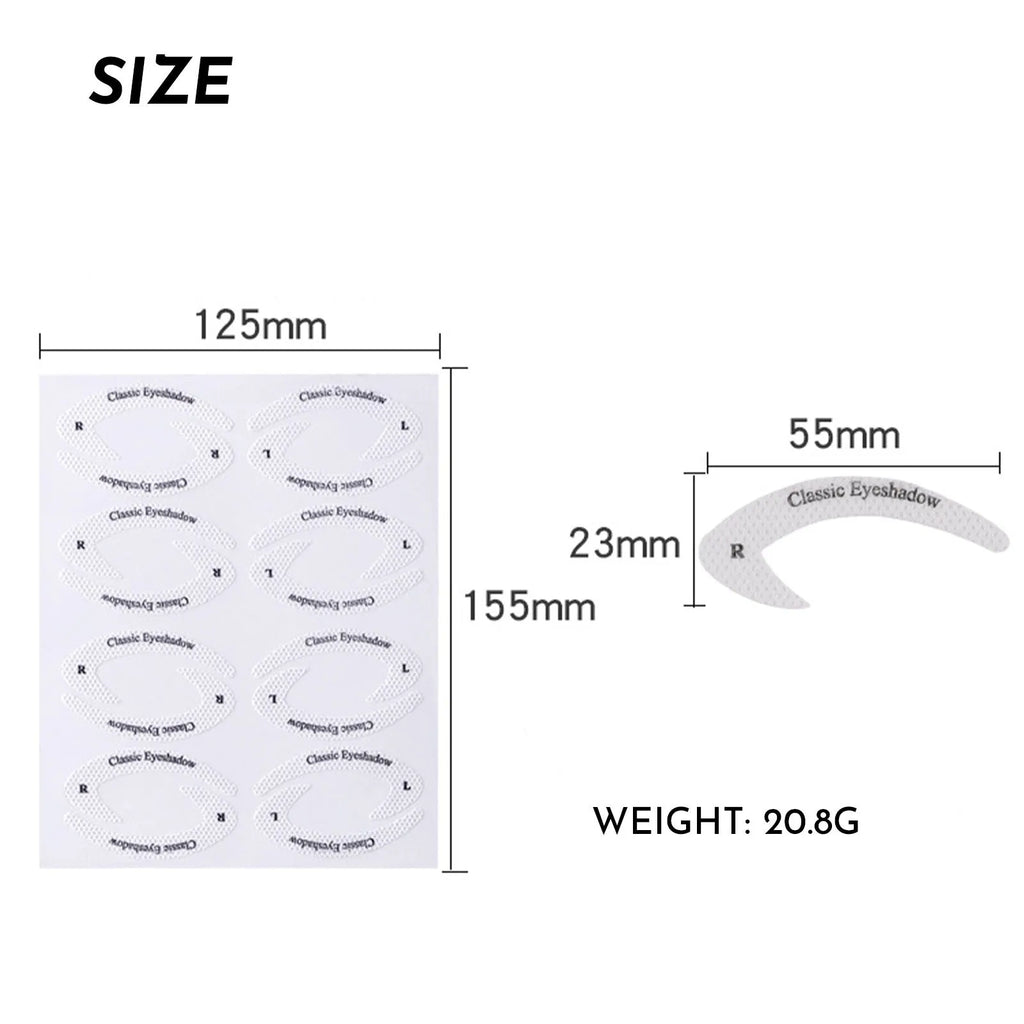 Set of four reusable flexible eyeliner and eyeshadow makeup stencil templates