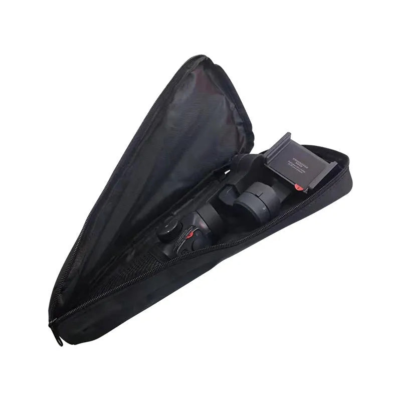 Black cloth storage bag for mobile phone stabilizer accessories and filming components