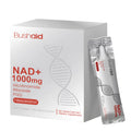 Anti aging drink bottles showing 300g liquid dietary supplement with nicotinamide ribose and PQQ ingredients