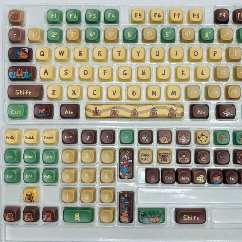 Capabala PBT mechanical keyboard 130-key keycap set with Girl MOA height profile