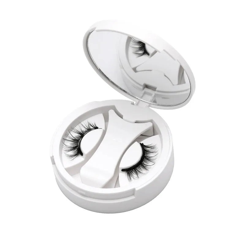 26mm magnetic false eyelashes set with ten fibre styles and integrated soap holder