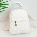 Korean style embroidered hard case backpack for girls in black, pink or white colours