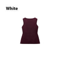 Women's dark red slim fit viscose vest cardigan with 3D textured pattern
