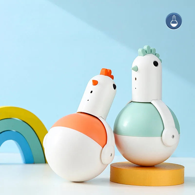 Green and orange electric cat toy chicken glass with laser sound functions