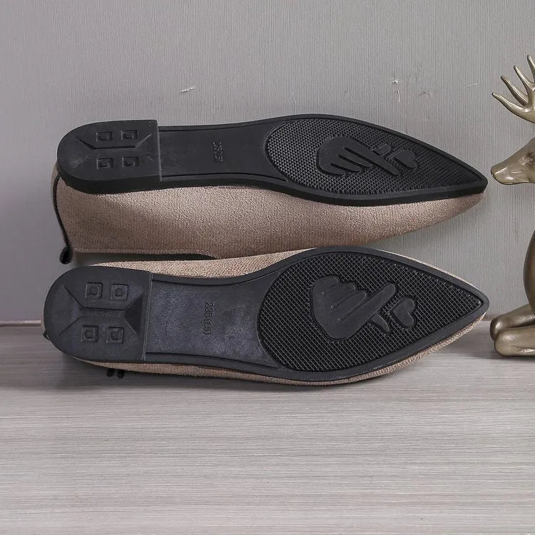 Beige leopard print pointed toe pumps for women in plus sizes with artificial PU leather upper and rubber sole