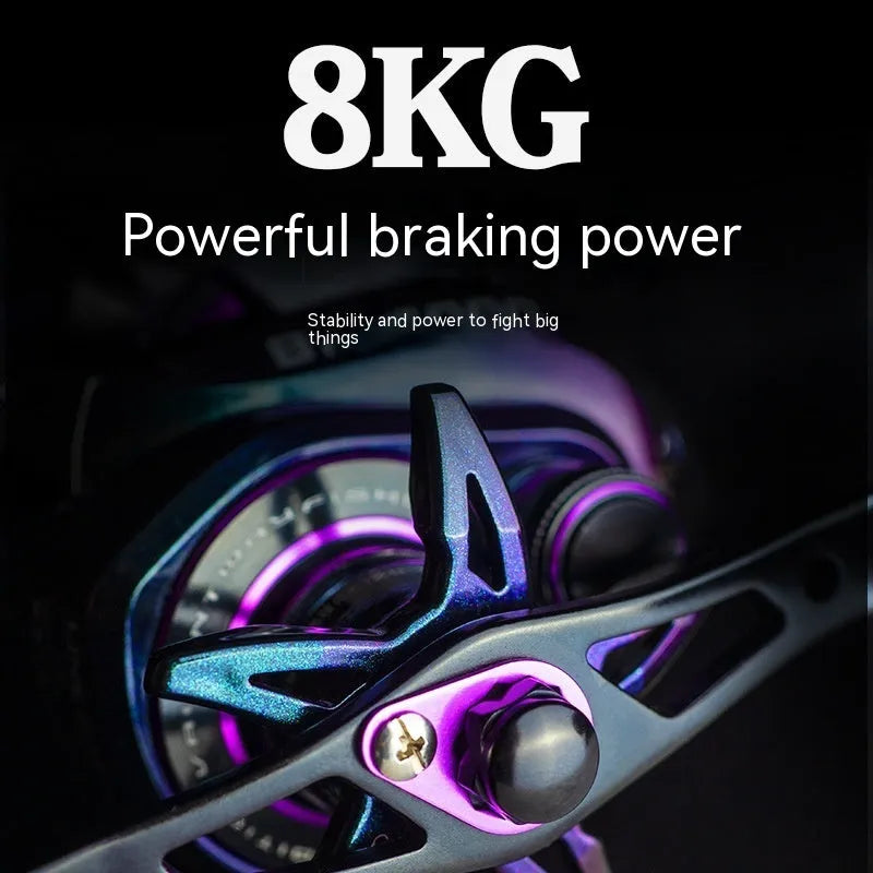 BM2000 fishing reel with magnetic brake and water drop shaped body