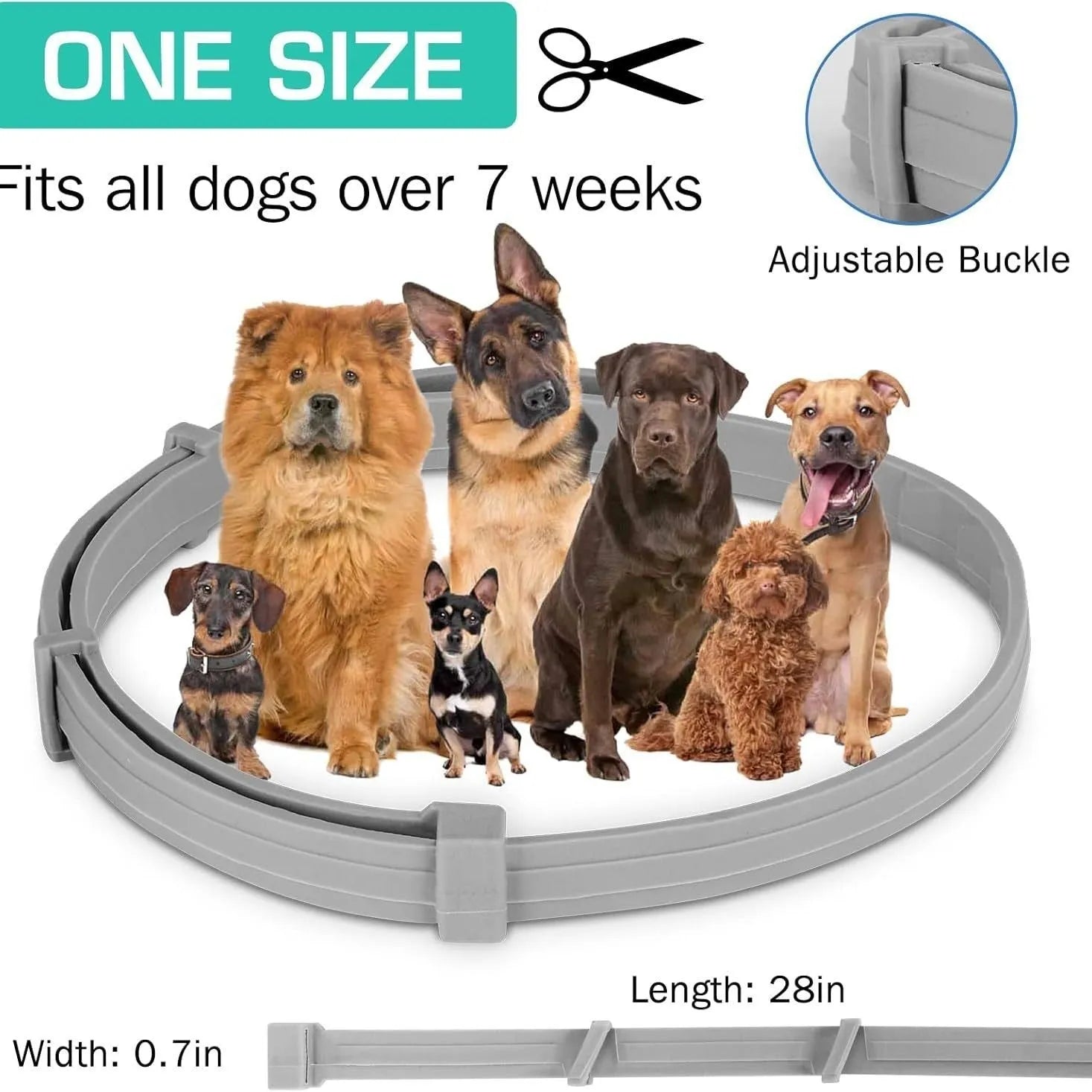 Pet insect repellent collar plastic deworming collar in 38cm or 70cm for cats puppies and big dogs geometry pattern