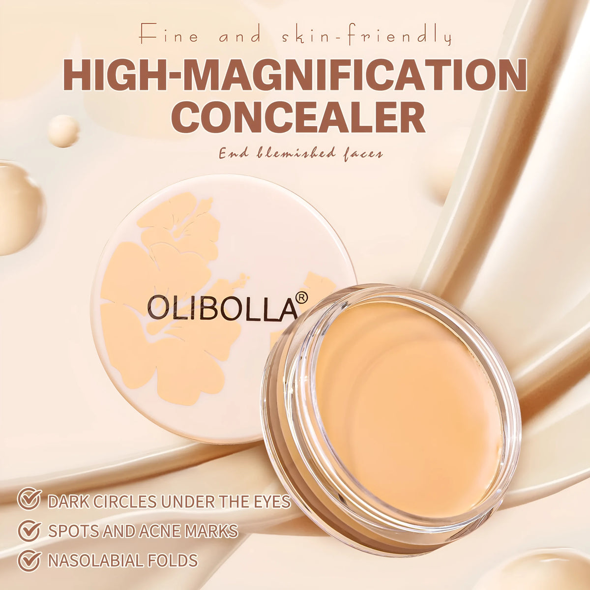 Concealer pen in shades 01, 02, 03 and 04, waterproof and sweatproof, for universal skin types
