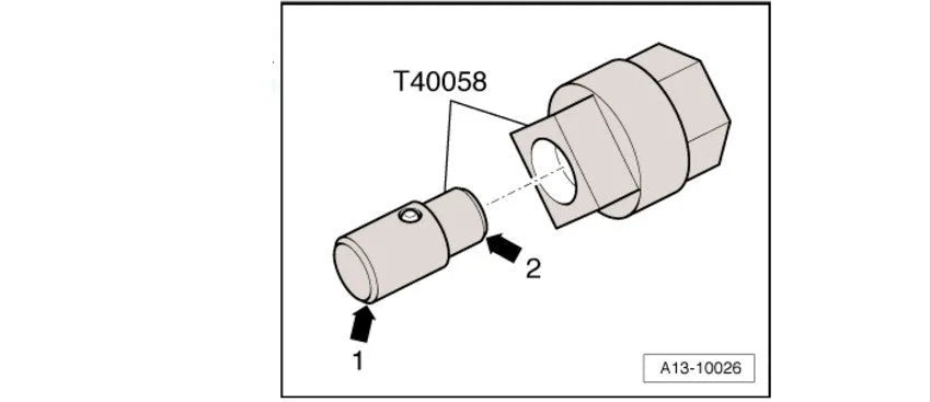 Aodi T40058 crankshaft rotating sleeve automotive timing tool with directional arrow markings