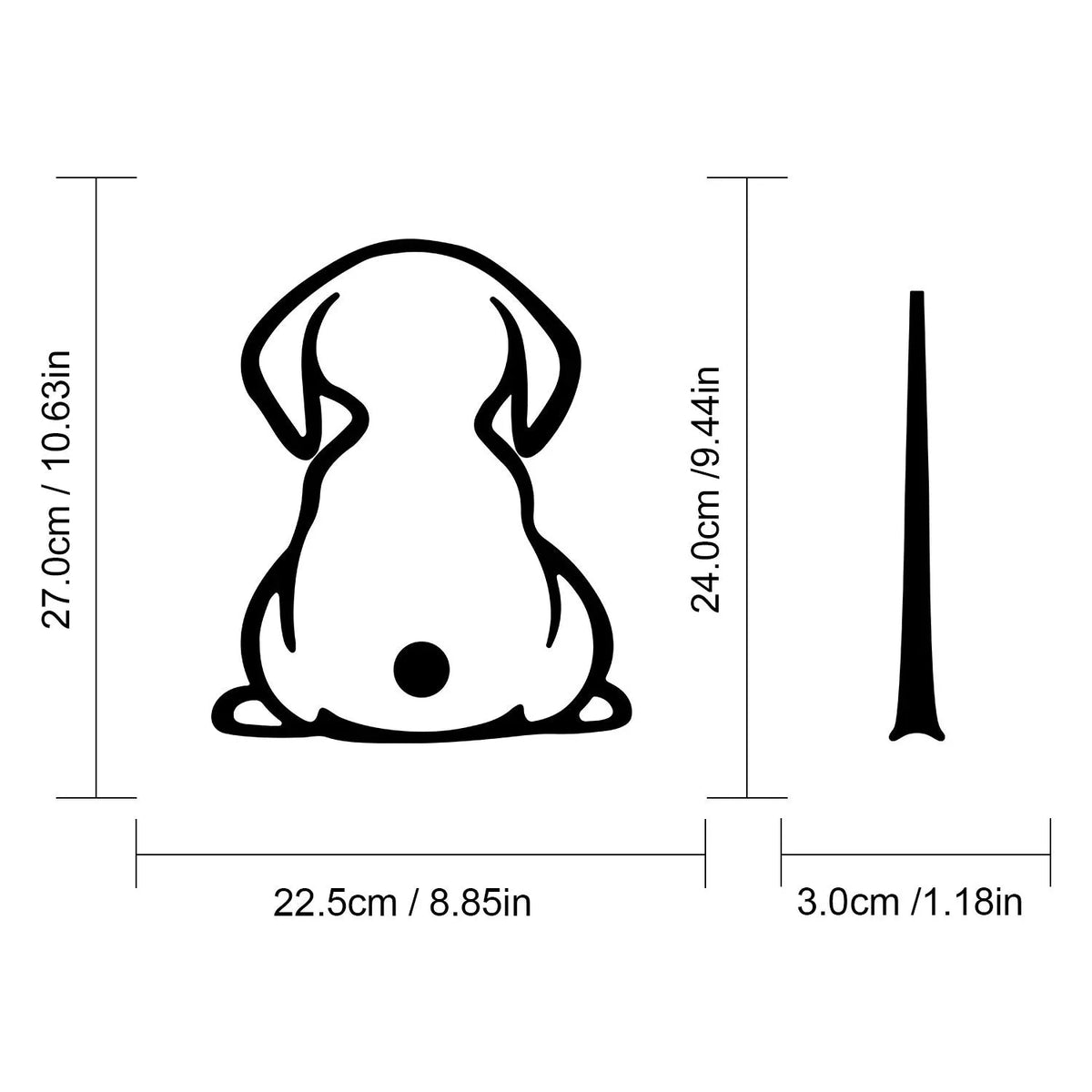 Cartoon cat silhouette car sticker for wiper back application in multiple colour options
