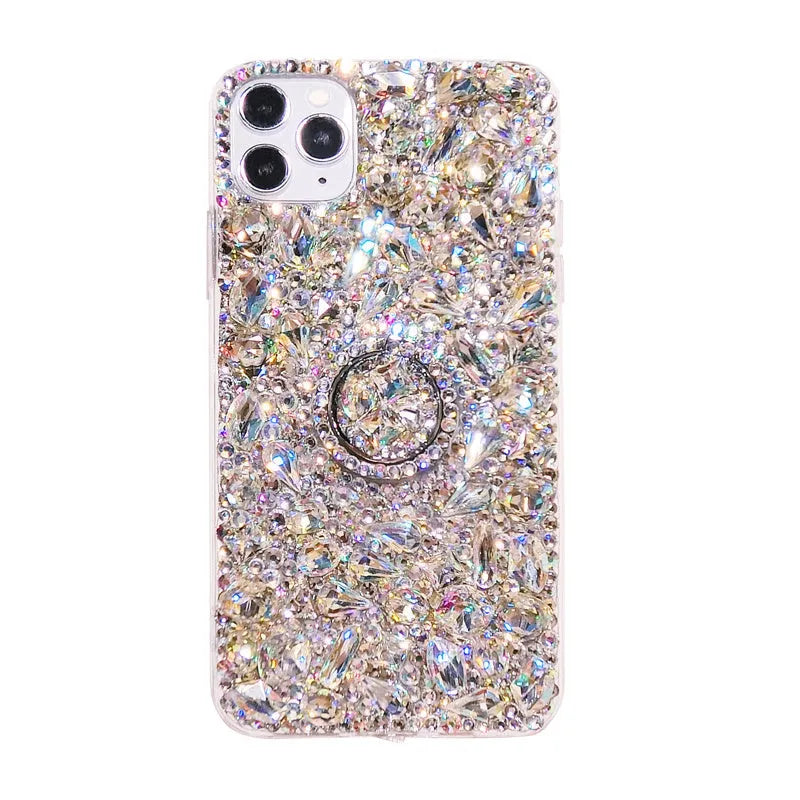 Luxury diamond acrylic phone case with kickstand for Samsung Galaxy