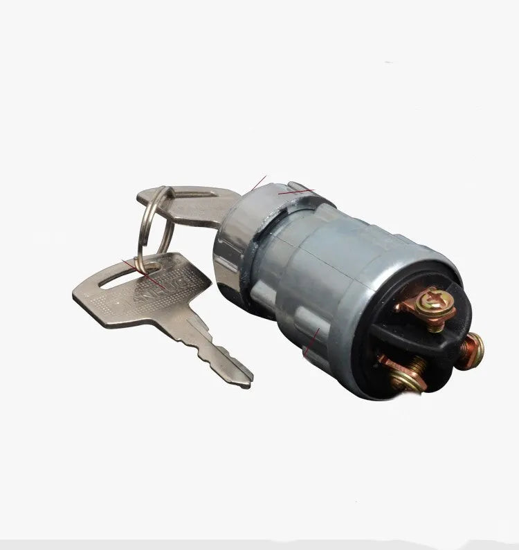Pure copper automotive ignition switch for JK423 models in trucks and forklifts.