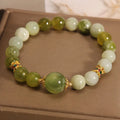 Women's jade bracelet in Xiuyan jade green colour with original design