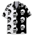 Men's Hawaiian shirt with Cuban collar design and digital print pattern in summer casual style