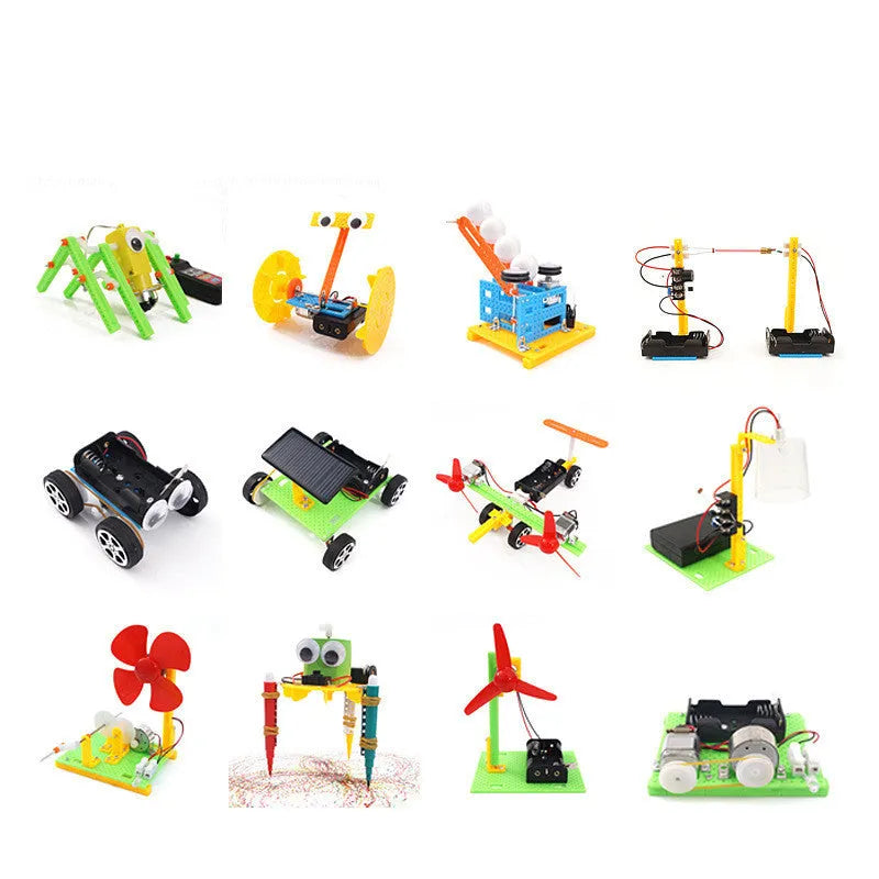 DIY plastic building blocks set for educational puzzle assembly and science experiments