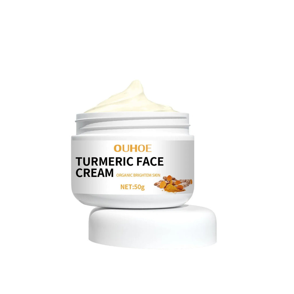 Moisturising hydrating nourishing skin care cream in a white pot, 50g net content