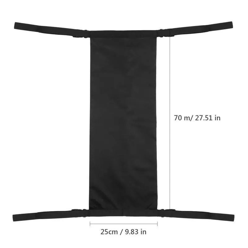 Black cylindrical wheelchair pannier bag made from 600D Oxford cloth for oxygen cylinder storage during travel