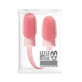 Pet dental cleaning finger set with double finger toothbrush in TPR material