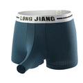 Men's ice silk trunk boxer shorts in solid colours on a white background