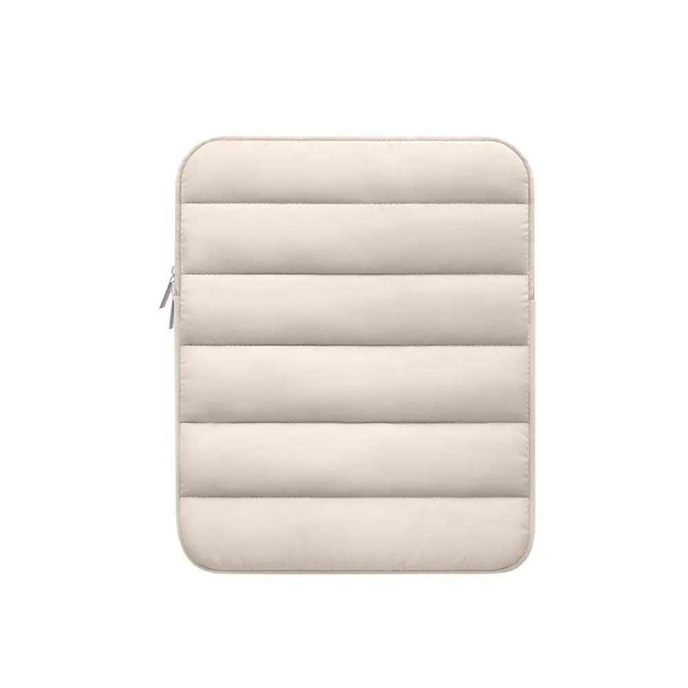 Fluffy air feeling laptop sleeve for 9.7-11 inch tablets in black, khaki, or silver colours