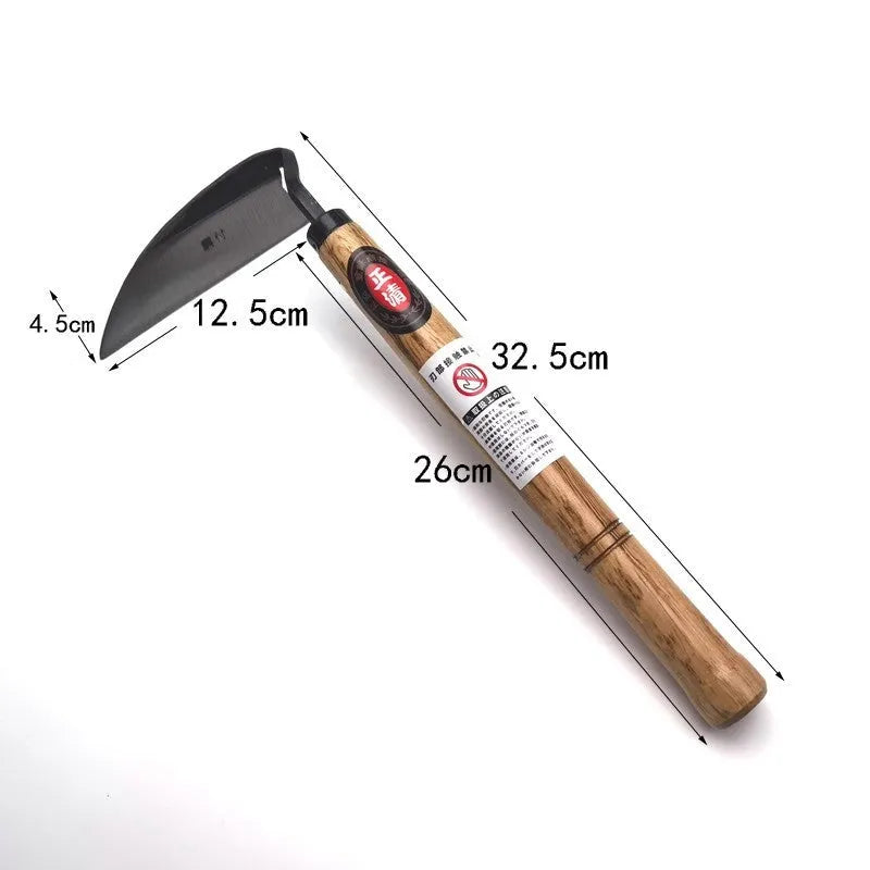 Composite steel bent handlebar sickle with 12.5cm blade for hand weeding
