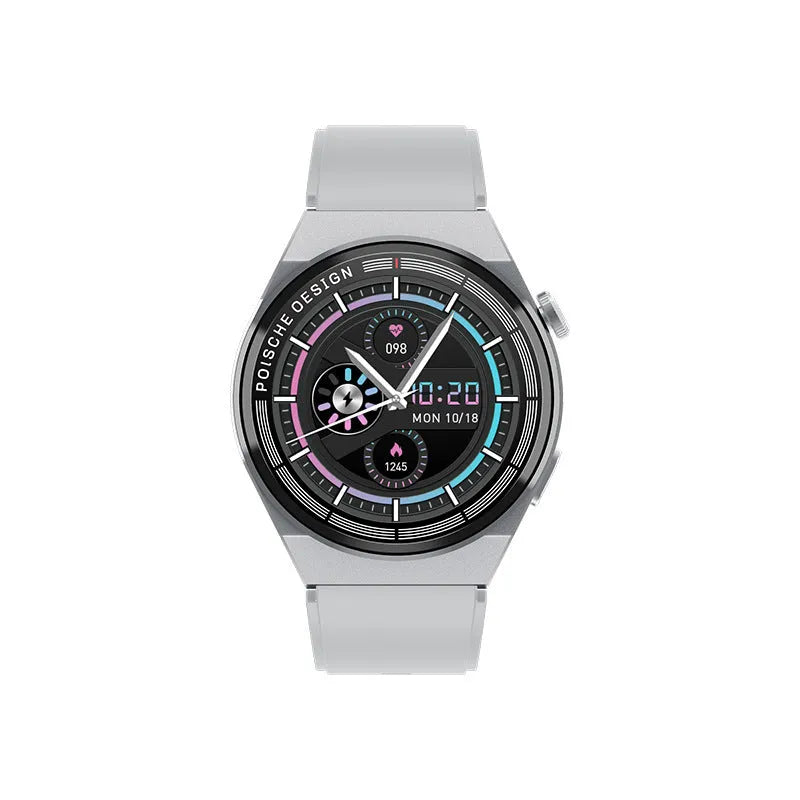 Smartwatch with Bluetooth call, NFC payment and blood sugar monitoring functions on wrist