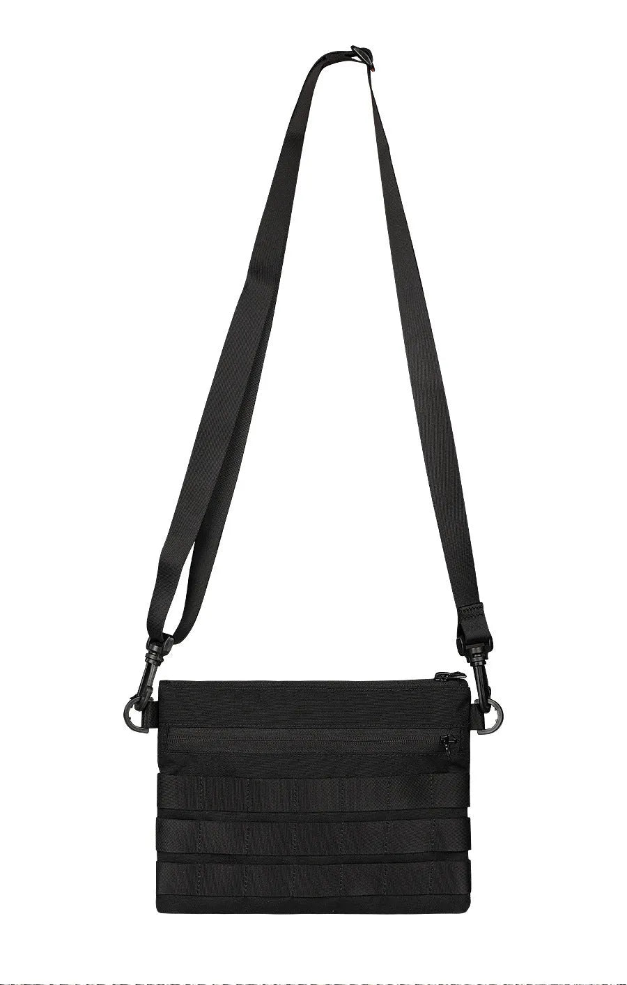 Black Oxford cloth portable military kit pouch with dimensions 18cm by 3.5cm
