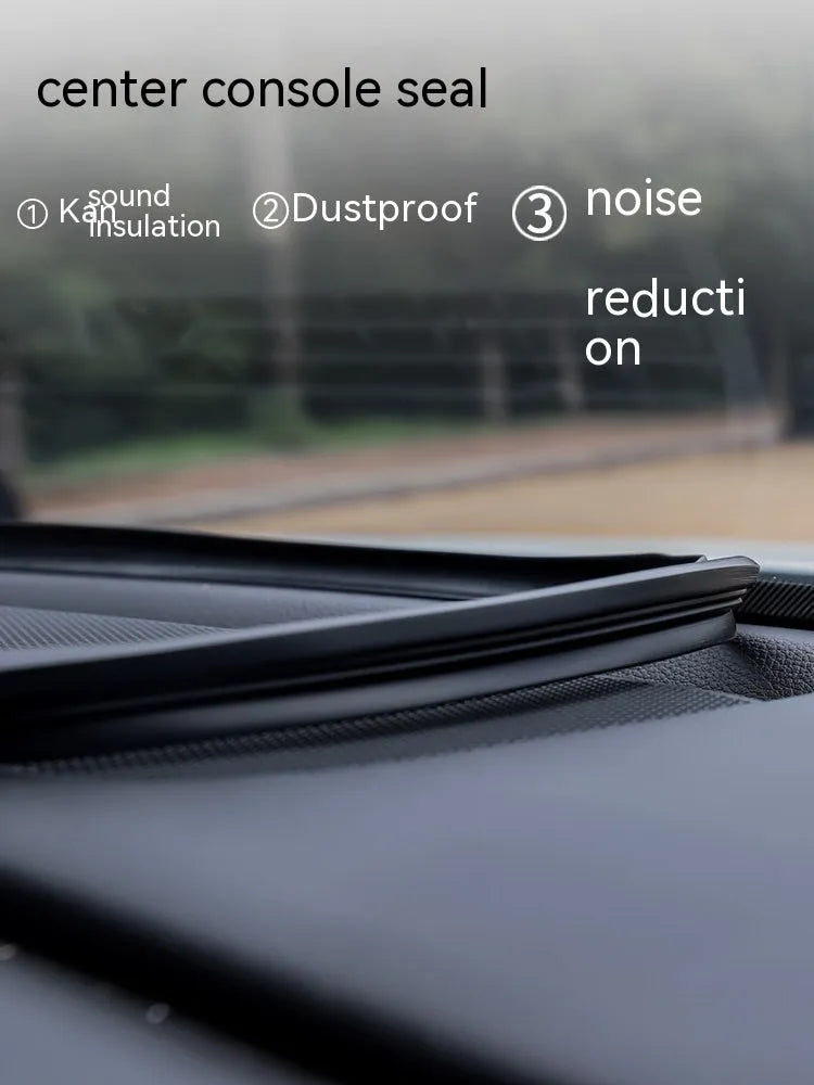 Silicone dashboard seal strip for Outlander car, showing length and double-sided card slots.